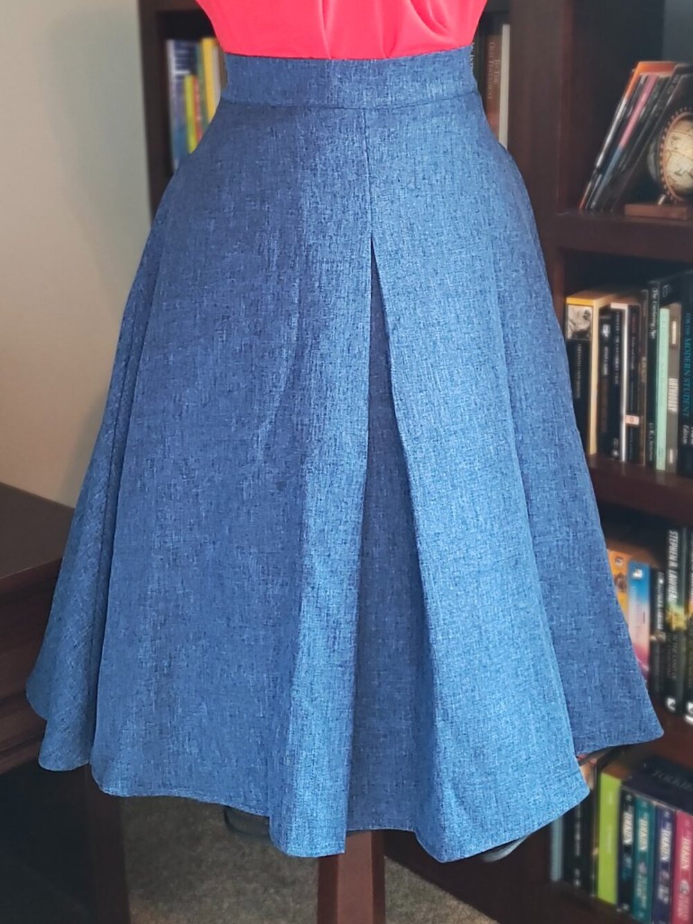 Banned Retro Skirt A-Line Blue size Large Vintage Inspired